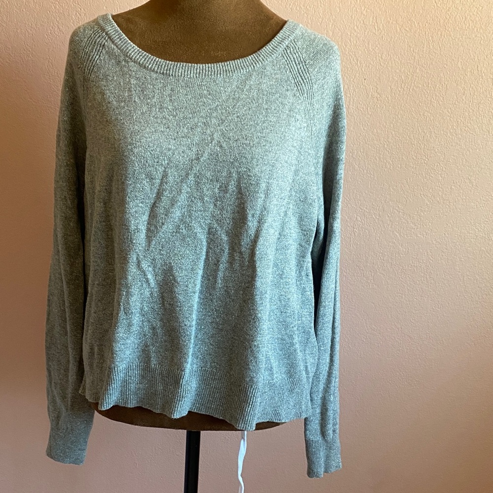 Banana Republic Heather Gray Sweater With Glitter